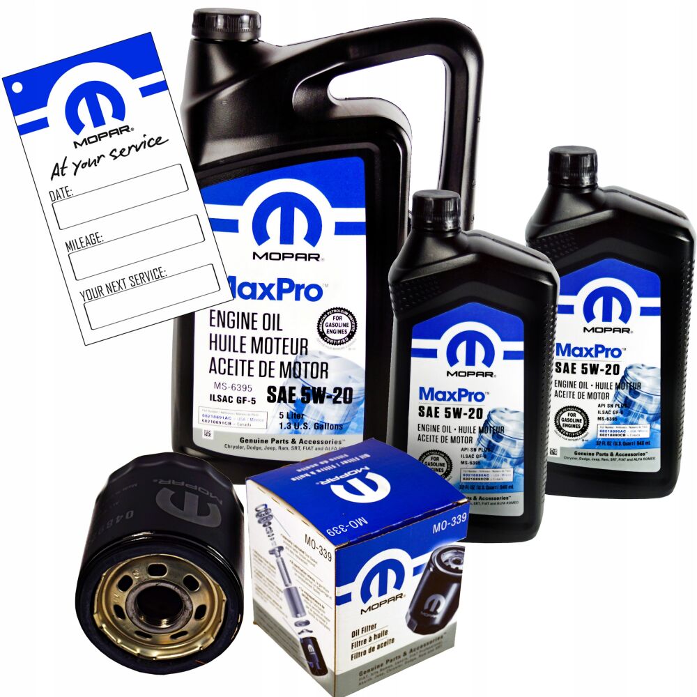 Olej + Filtr MOPAR 5W20 7L MO-339 JEEP DODGE