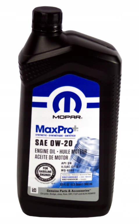 MOPAR MaxPro+ 0W20 1L MS-6395 GF-5 / GF-6A