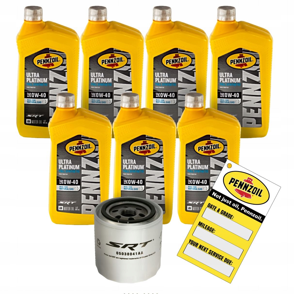 PENNZOIL ULTRA Platinum 0W40 7L + filter MOPAR MO-041 Dodge Durango 6.4 V8 SRT 2018-2025