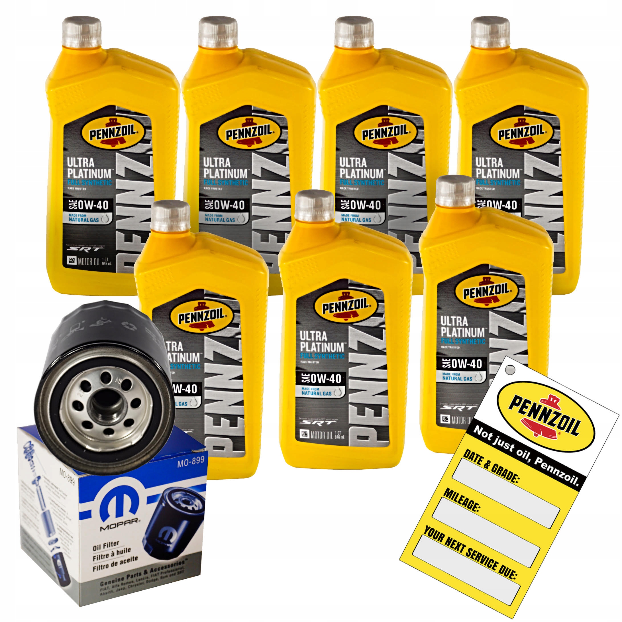 PENNZOIL ULTRA Platinum 0W40 7L + Filter MOPAR MO-899 Dodge Durango 6.2 SRT HELLCAT 2021-2025