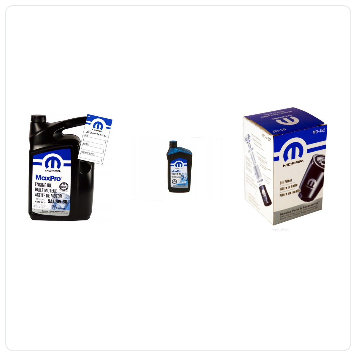 MOPAR MaxPro 5W30 6L + Filter MOPAR MO-452 Dodge Durango 3,7 V6 -2008