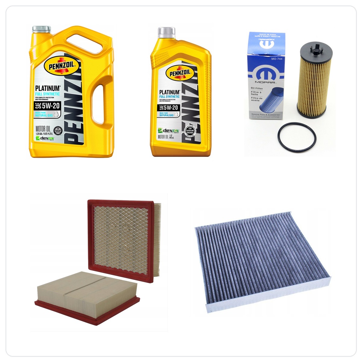 PENNZOIL 5W20 6L mit Filtern Dodge Durango 3,6 V6 -2013