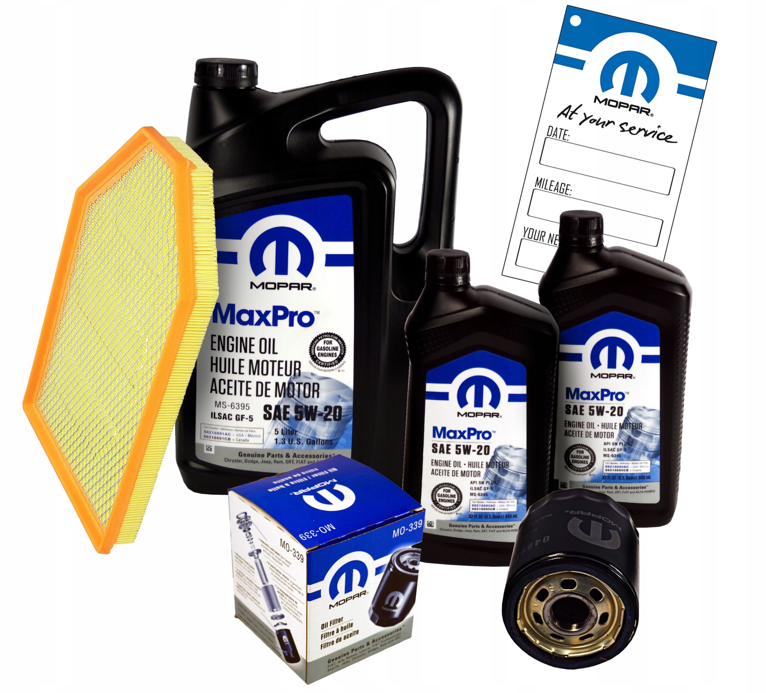 MOPAR MaxPro 5W20 7L z filtrami Dodge Challenger 5.7 V8 2016-2025