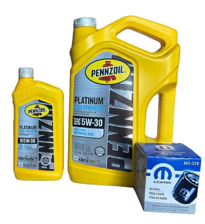 PENNZOIL 5W30 6L + filtr MOPAR MO-744 RAM 1500 3,6 V6 -2013