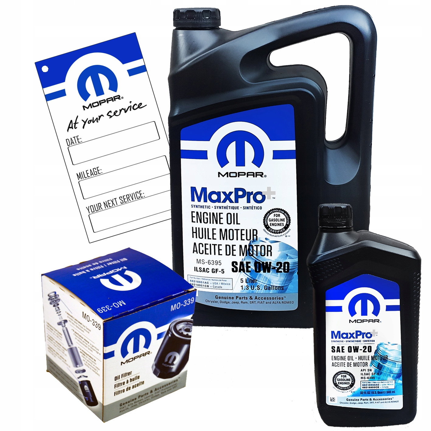 MOPAR MaxPro + 0W20 7L + filtr MOPAR MO-339 RAM 1500 5.7 V8 2019-2025