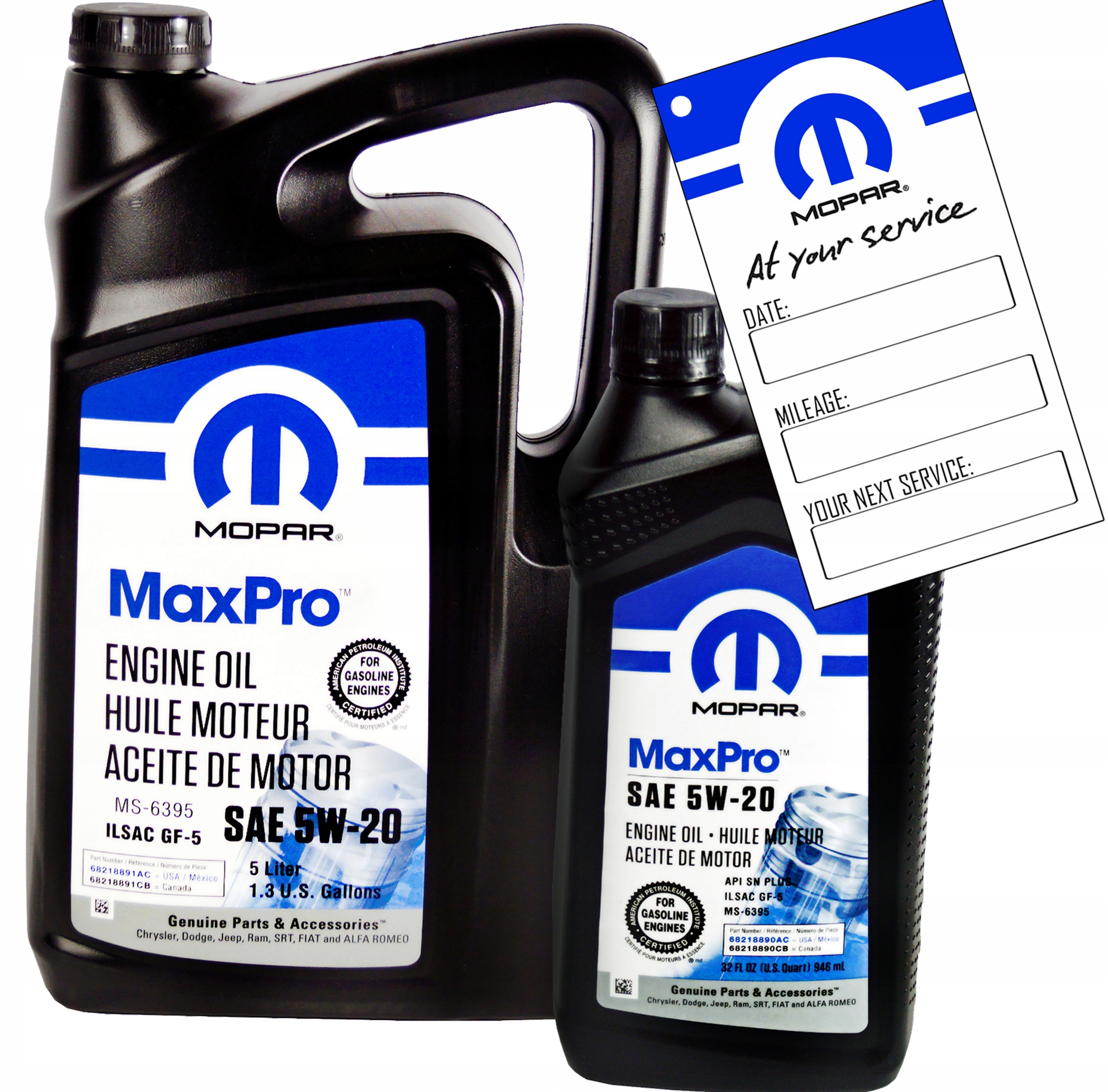 Mopar MaxPro 5W-20 5,946 l — 5 l + 0,946 l