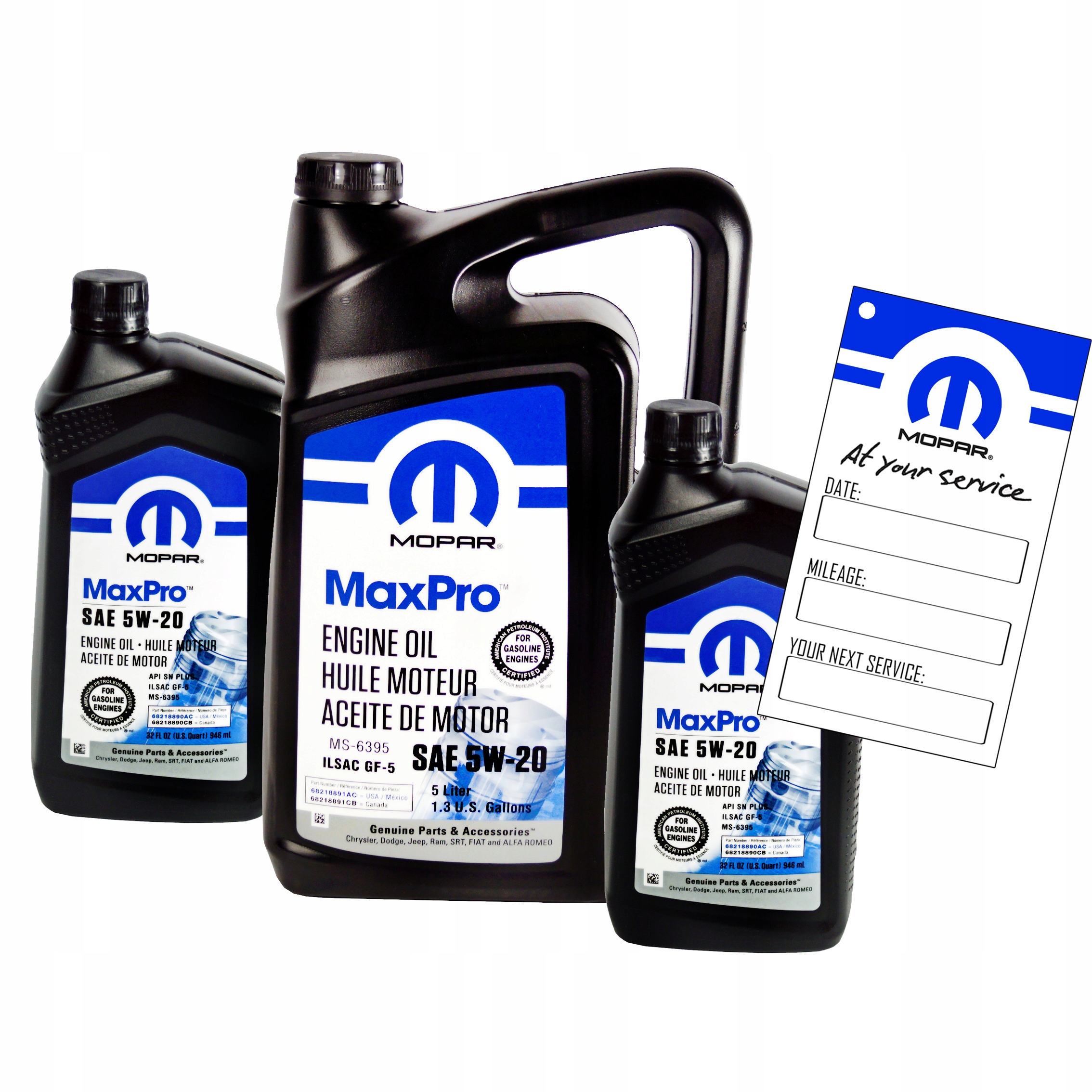 Mopar MaxPro 5W-20 6,892 l — 5 l + 2 × 0,946 l