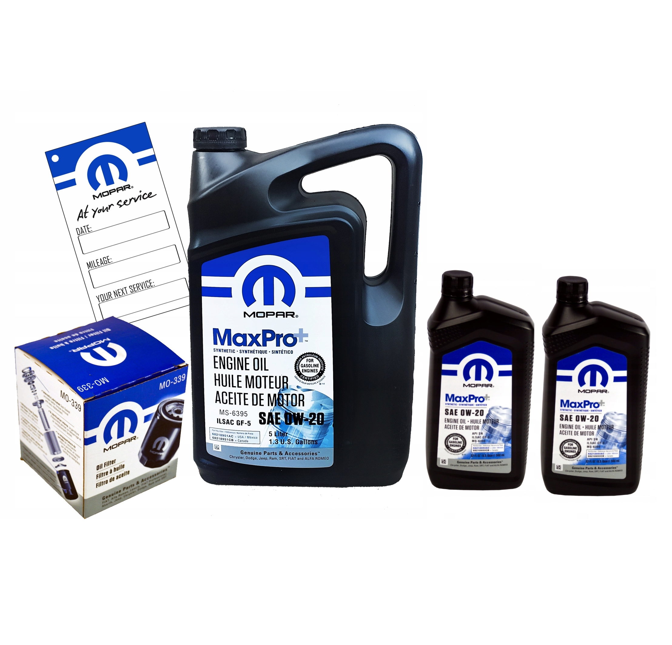 MOPAR MaxPro + 0W20 7L + Filter MOPAR MO-339 RAM 1500 5.7 V8 2019-2025