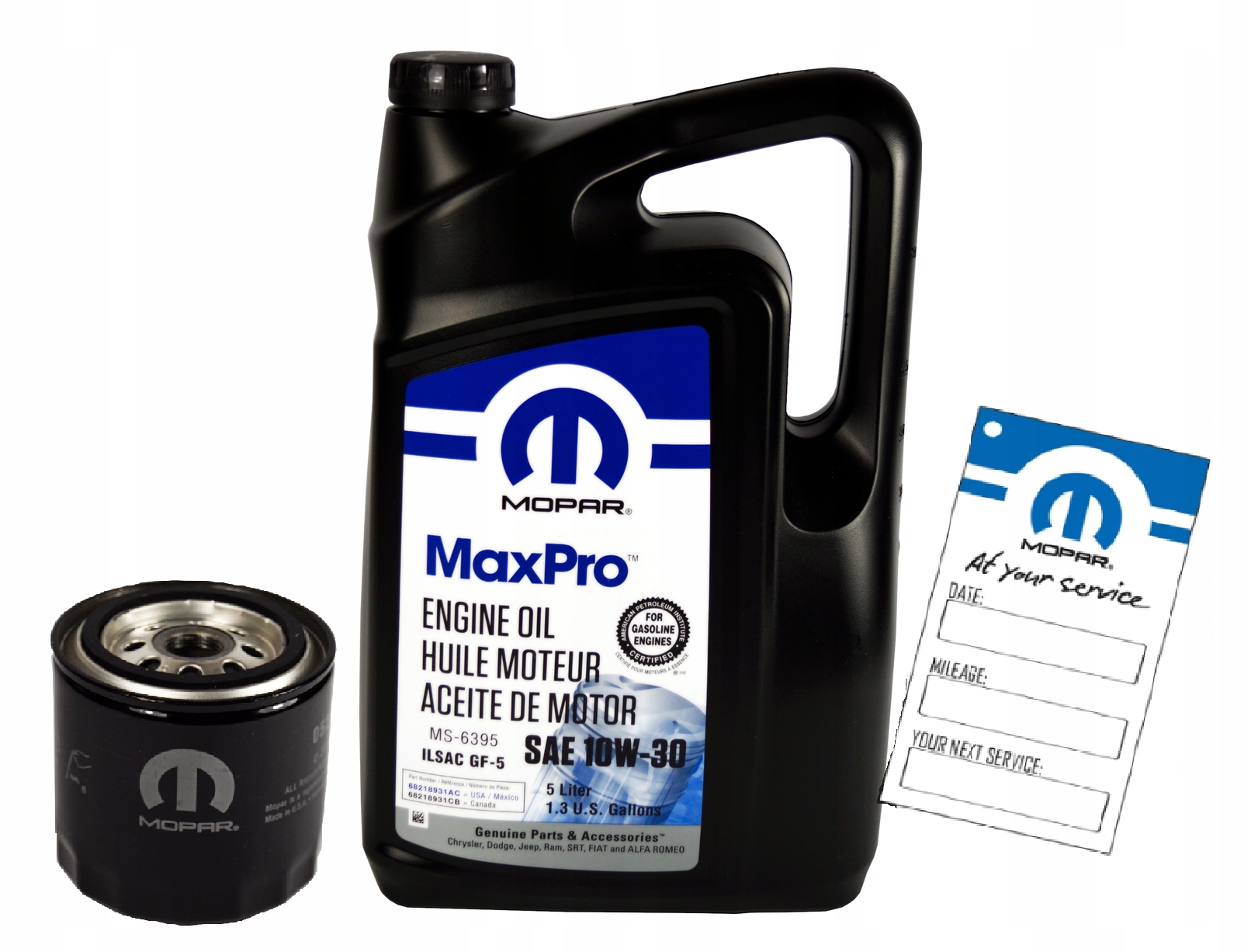 MOPAR MaxPro 10W30 5L + filtr MOPAR MO-090 RAM 1500 5.2 V8 1994-2001