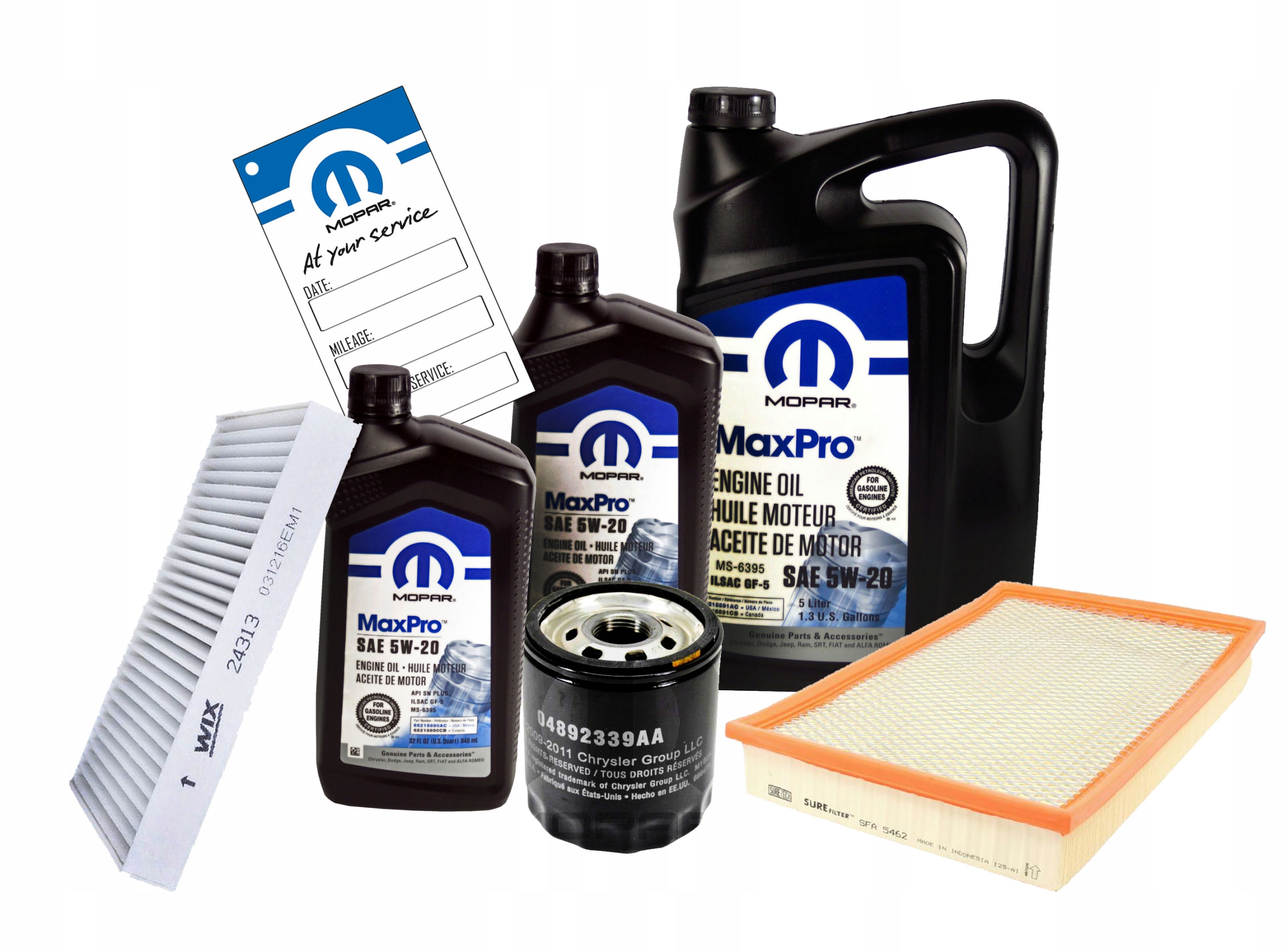 MOPAR MaxPro 5W20 7L mit Filtern RAM 1500 5.7 V8 2019-2025