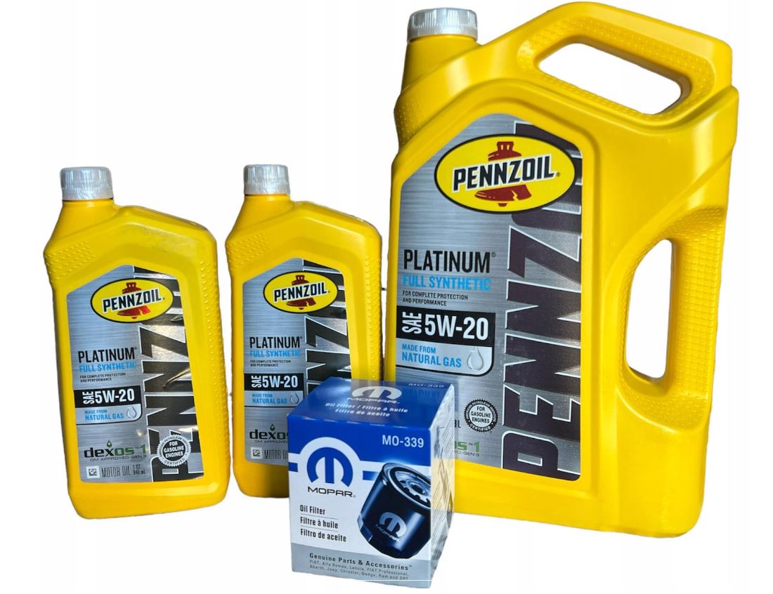 PENNZOIL PLATINUM 5W20 7L + filtr MOPAR MO-339 RAM 1500 5.7 V8 2014-2025