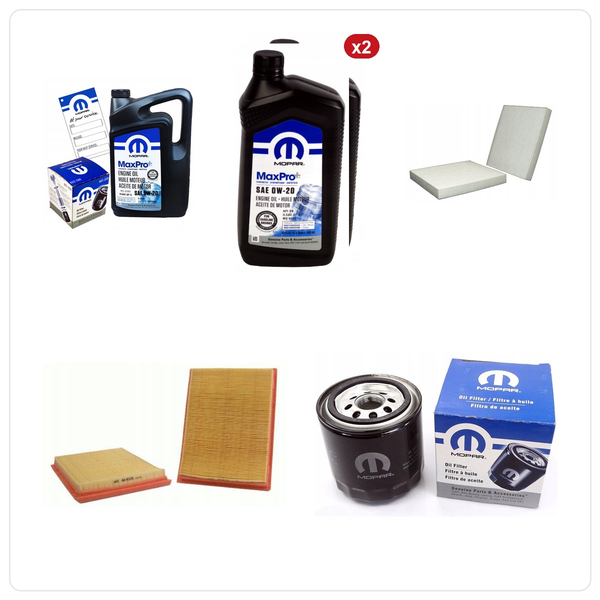 MOPAR MaxPro + 0W20 7L mit Filtern RAM 1500 5.7 V8 2019-2025