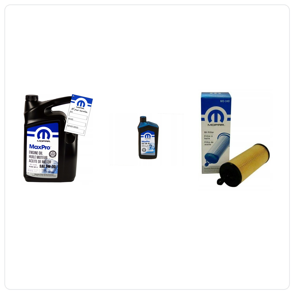 MOPAR MaxPro 5W30 6L + Filter MOPAR MO-349 RAM 1500 3,6 V6 2014-