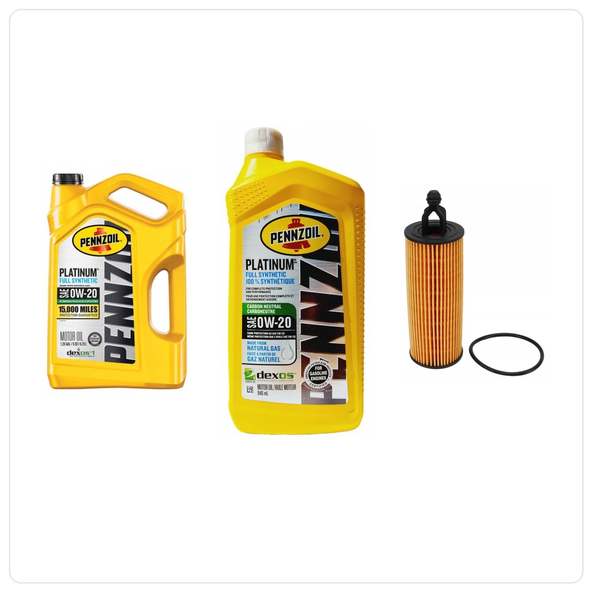 PENNZOIL+ 0W20 6L + Alternativer Filter MOPAR MO-349 RAM 1500 3,6 V6 2016-