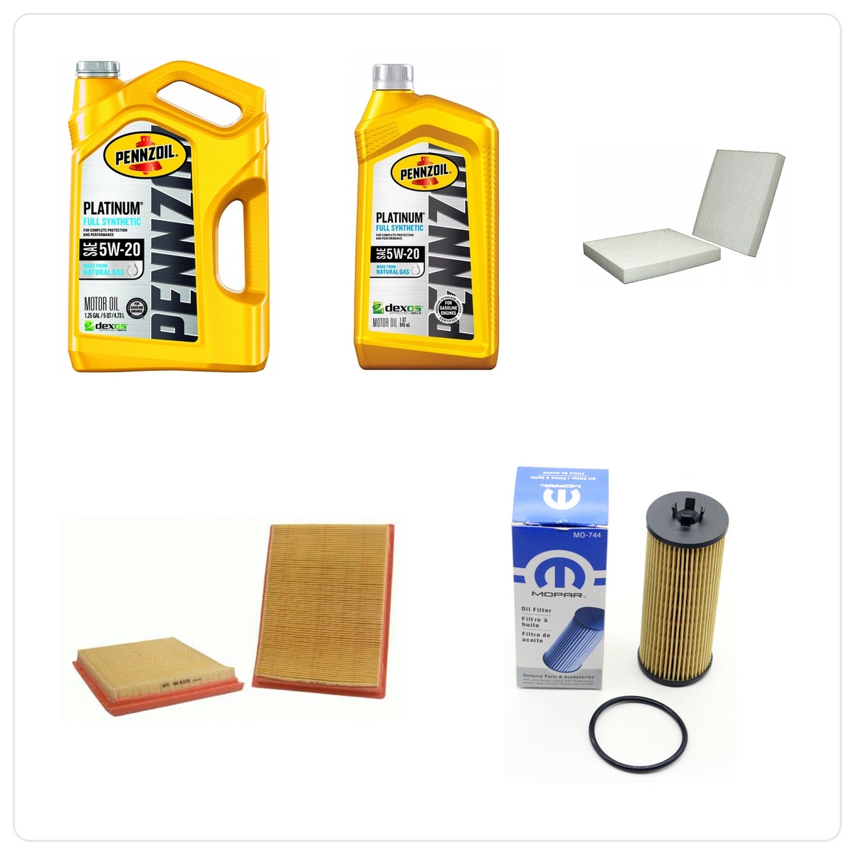 PENNZOIL 5W20 6L mit Filtern RAM 1500 3,6 V6 -2013