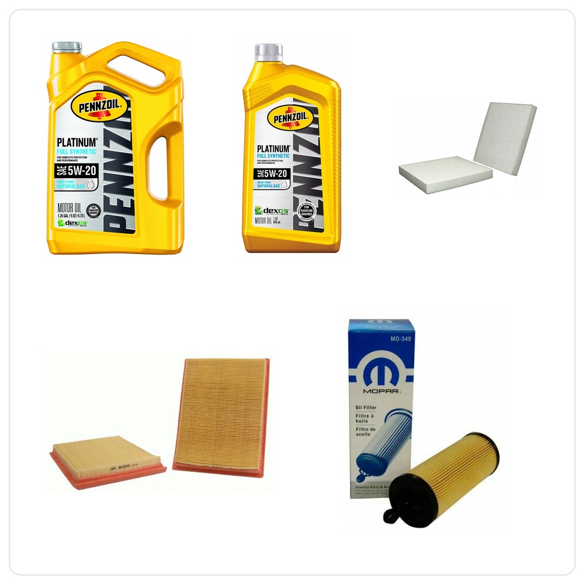 PENNZOIL 5W20 6L mit Filtern RAM 1500 3,6 V6 2014-
