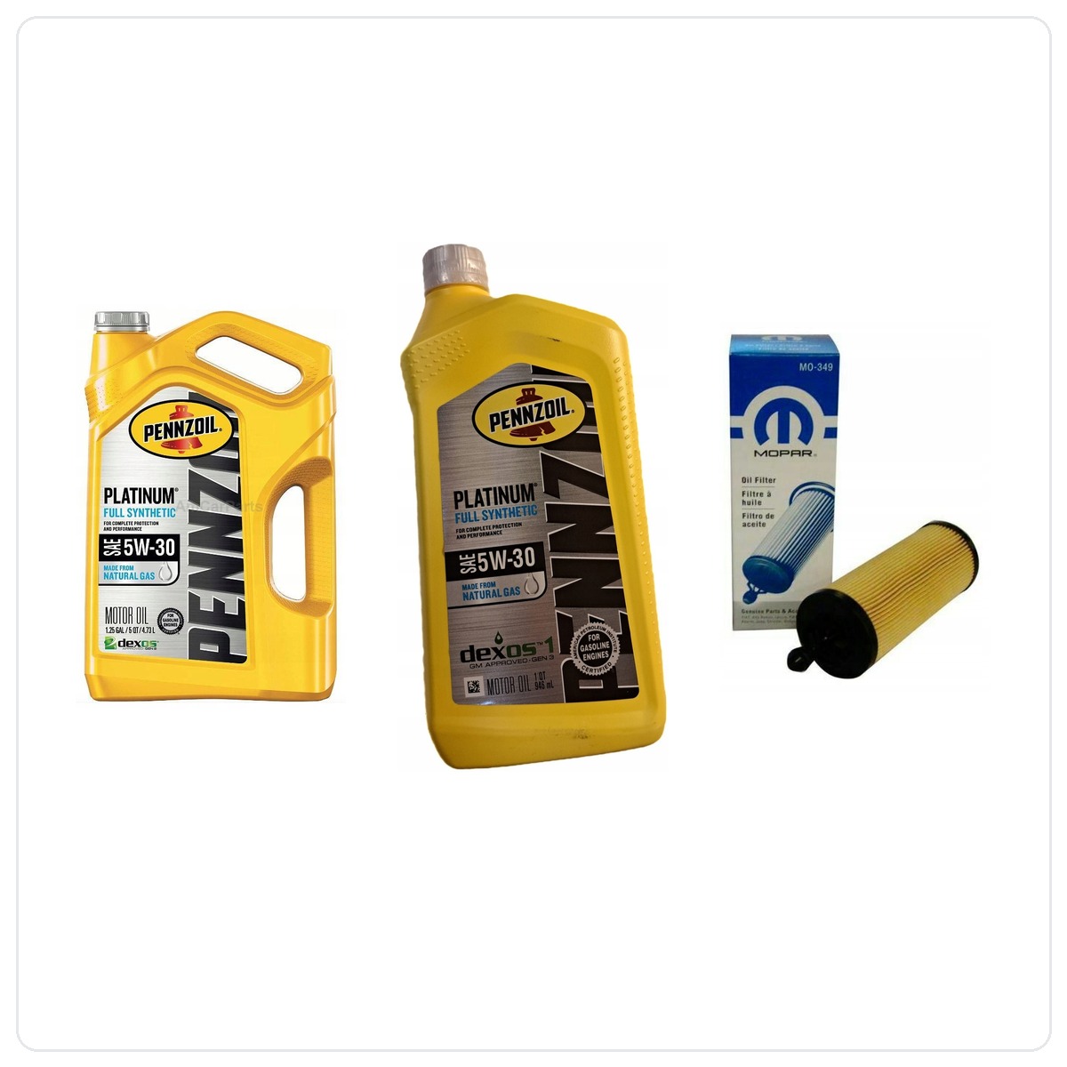 PENNZOIL 5W30 6L + Filter MOPAR MO-349 RAM 1500 3,6 V6 2019-