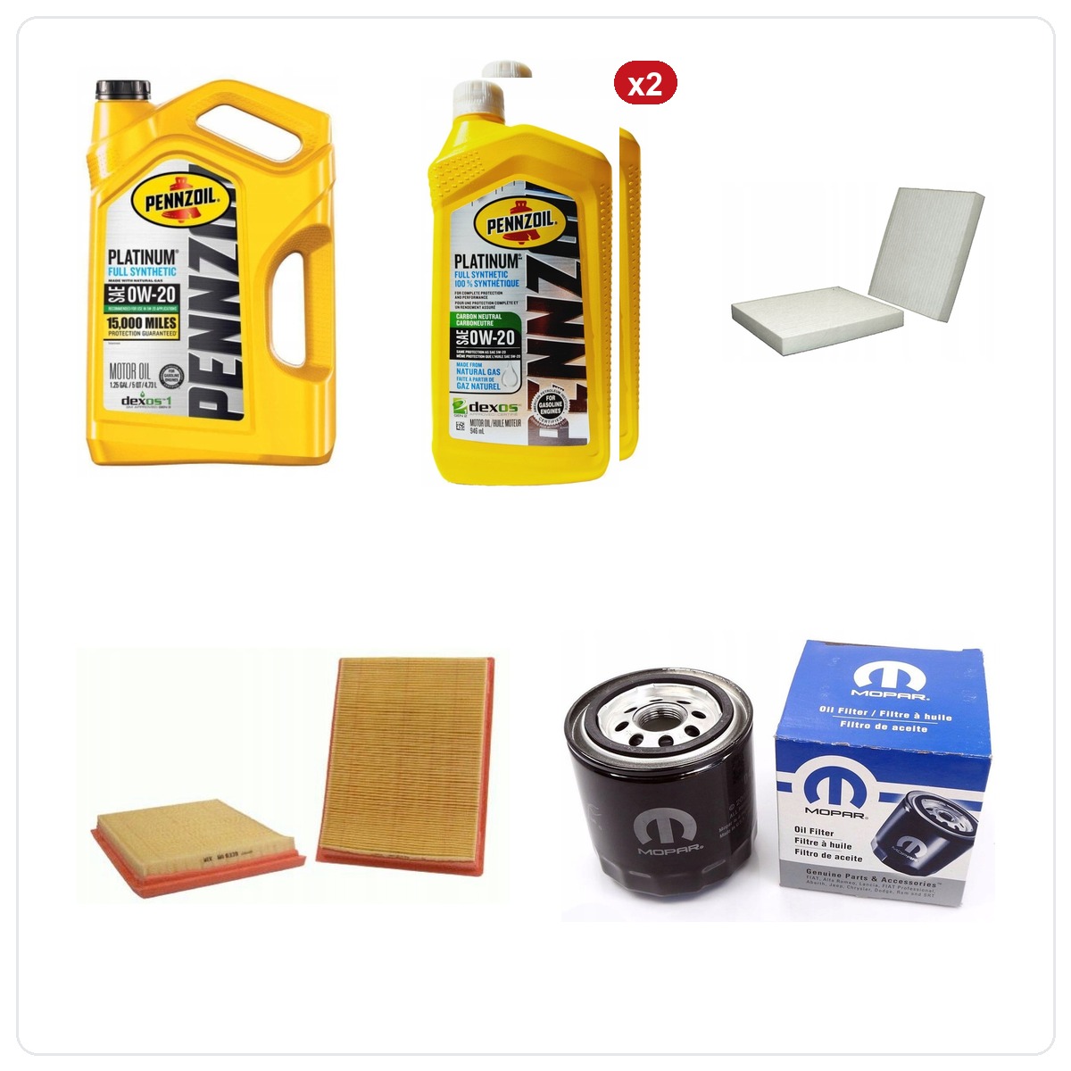 PENNZOIL PLATINUM 0W20 7L RAM 1500 5.7 V8 2019-2025