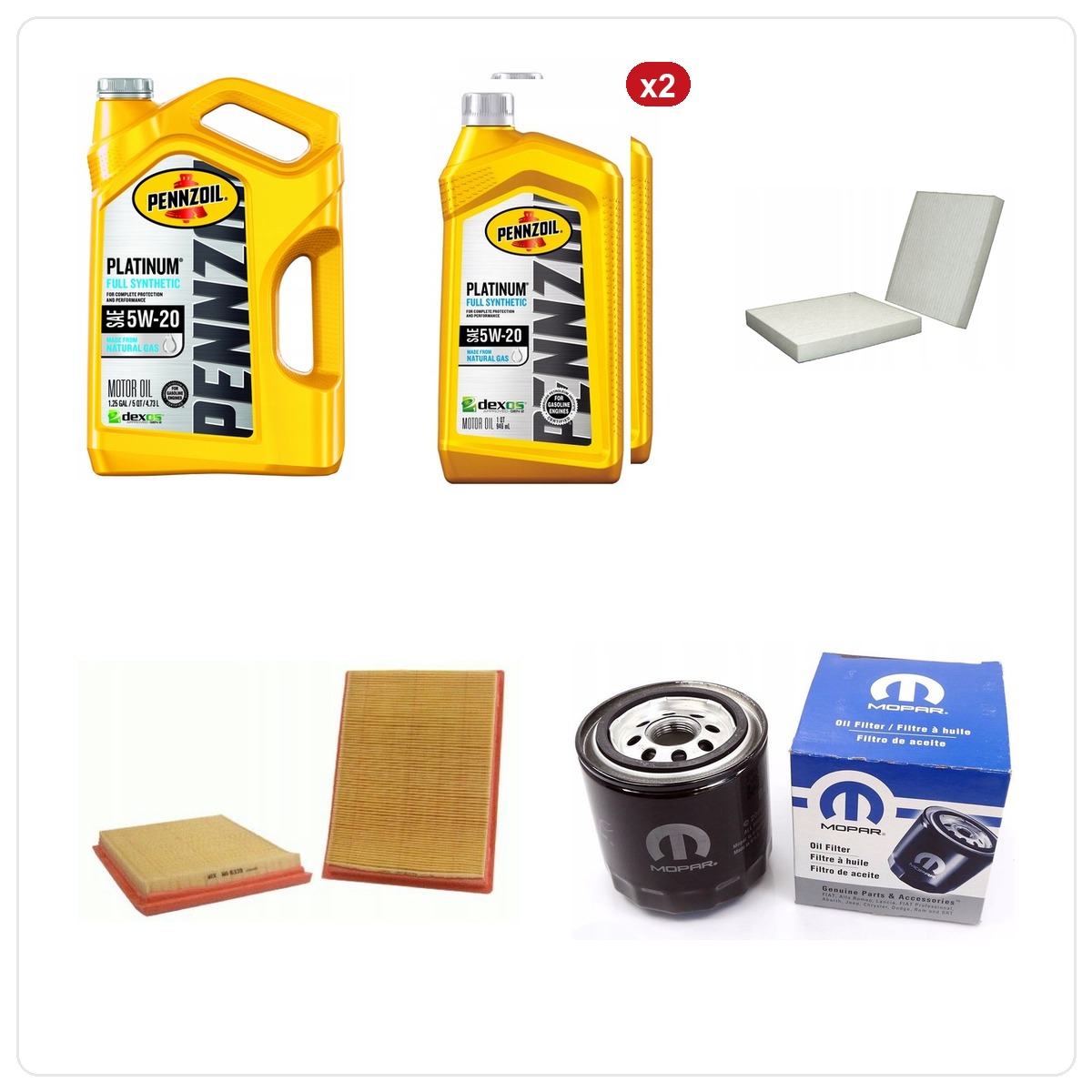PENNZOIL PJahreINUM 5W20 7L RAM 1500 5.7 V8 2014-2025