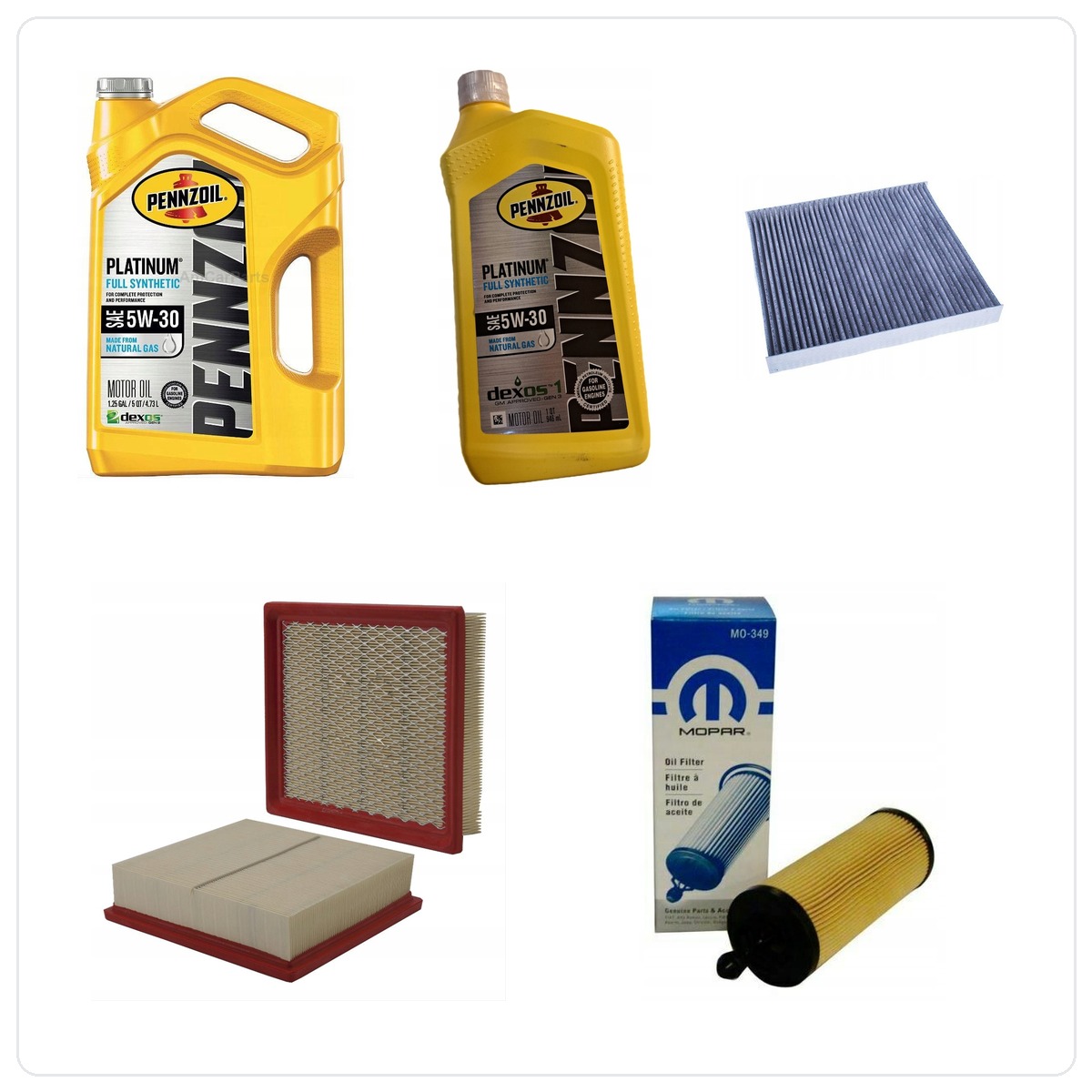 PENNZOIL 5W30 6L z filtrami Chrysler 300 3,6 V6 2014
