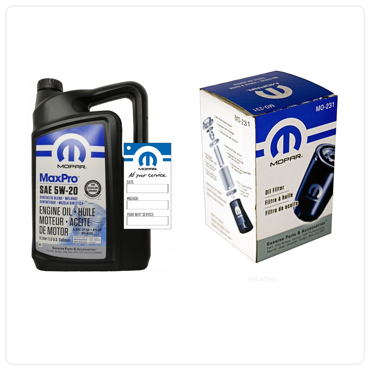 MOPAR MaxPro 5W20 5L z filtrami Jeep Cherokee 3.7 V6 2008-2013