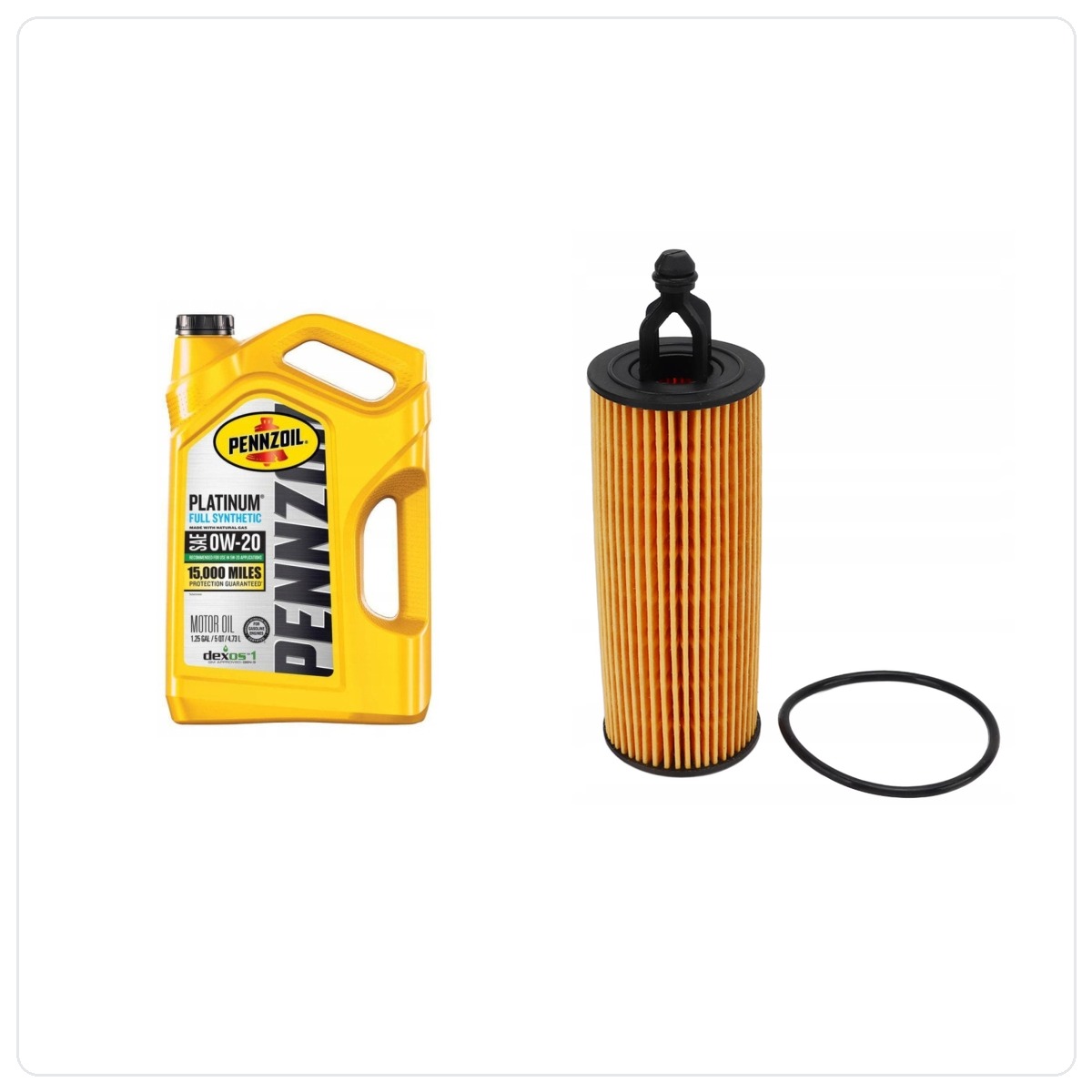 PENNZOIL 0W20 5L + AMERICAN PERFORMANCE MO-349 (MOPAR 0W20 5L + Zamiennik filtra MOPAR MO-349 Chrysler Pacifica 3,6 V6 2016