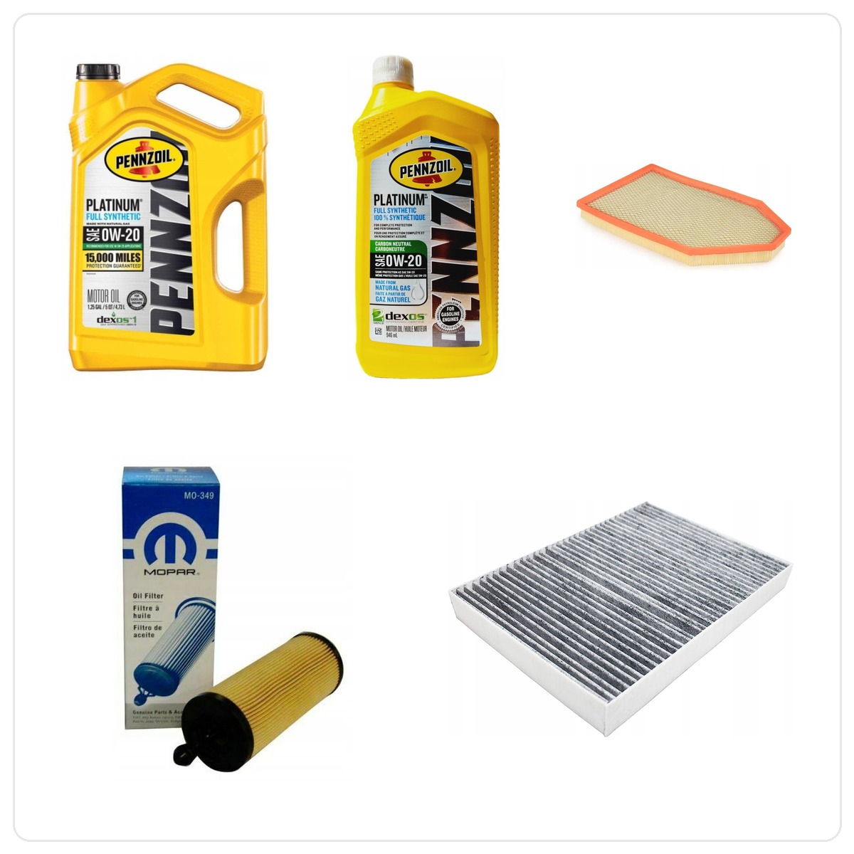 PENNZOIL + 0W20 6L mit Filtern Dodge Charger 3,6 V6 2016