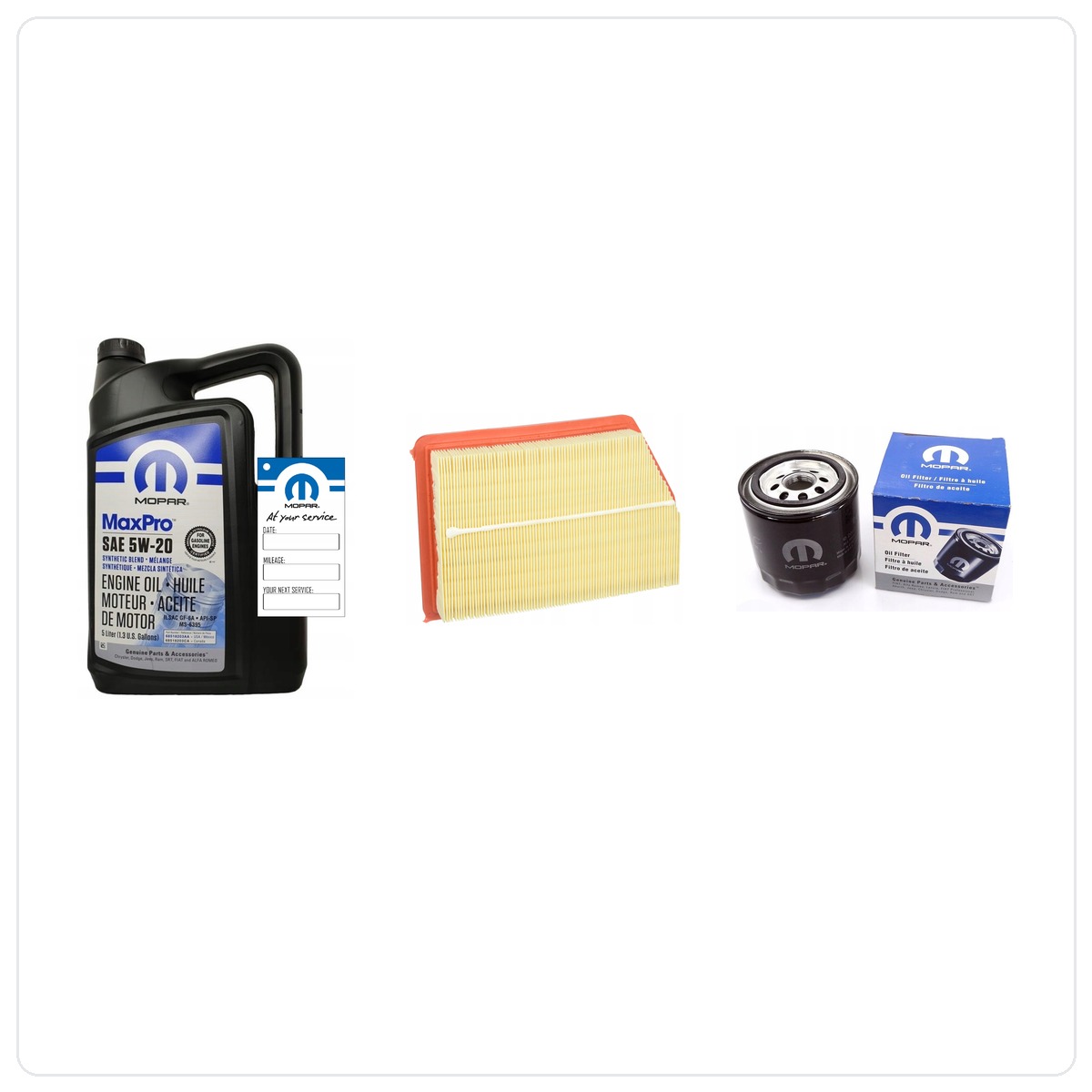 MOPAR MaxPro 5W20 5L z filtrami Jeep Cherokee 2,4 2014-2018
