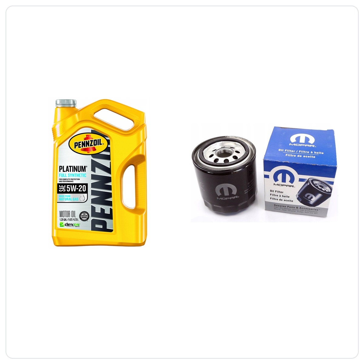 Olej PENNZOIL Platinum 5W20 oraz filtr oleju silnika Chrysler 200 2,4 16V -2014