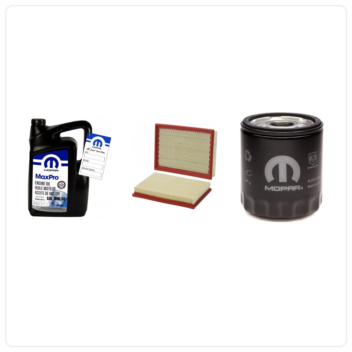 MOPAR MaxPro 10W30 5L z filtrami Jeep Cherokee 2.4 L4 2002-2005