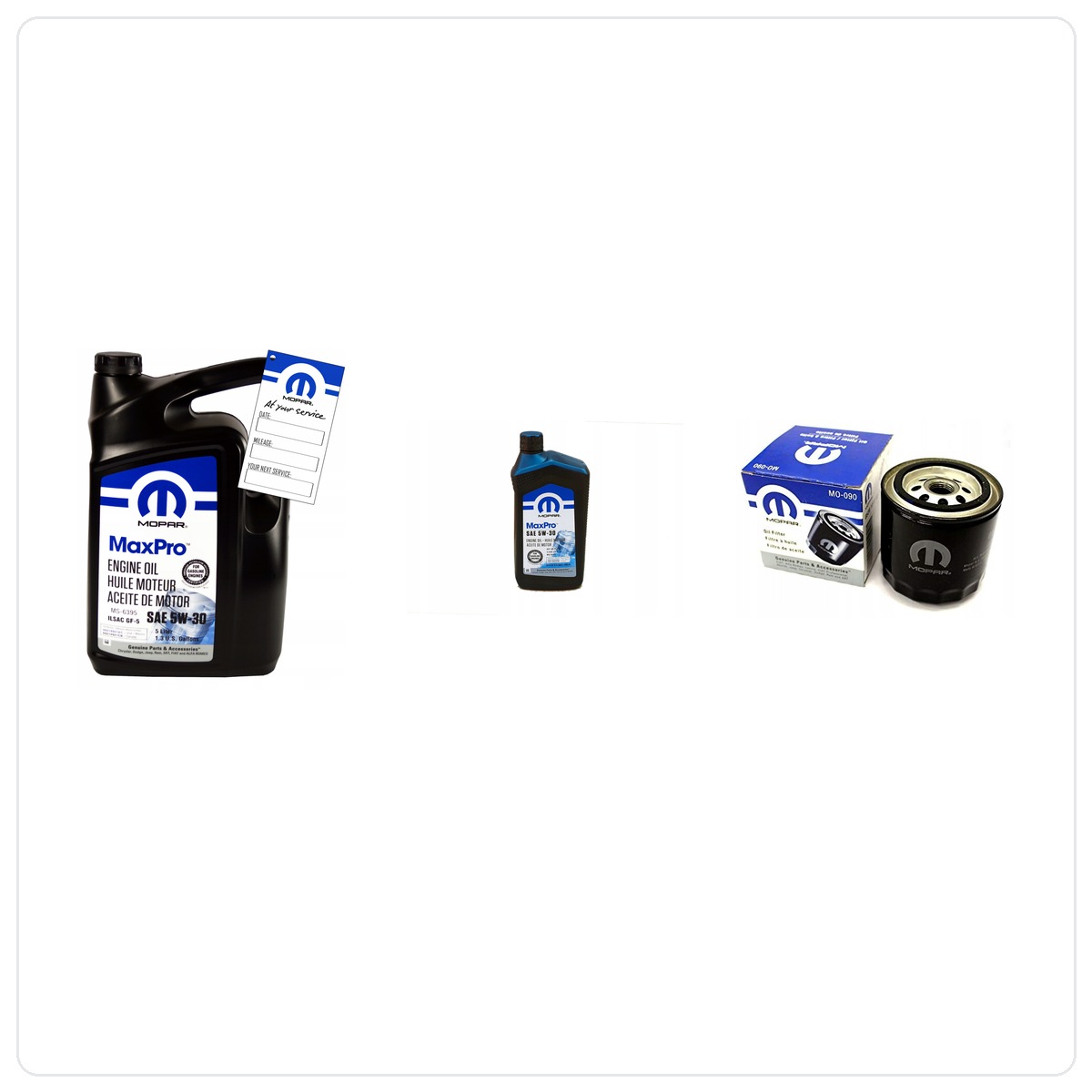 MOPAR MaxPro 5W30 6L + filtr MOPAR MO-090 Chrysler Aspen 4.7 V8 2007-2008