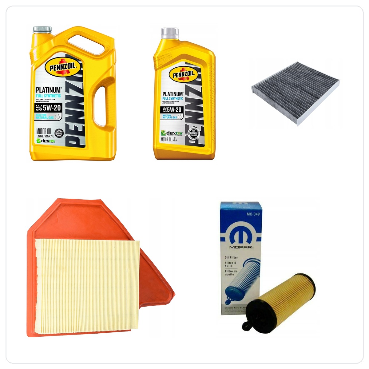 PENNZOIL 5W20 6L z filtrami Chrysler Town&Country 3.6 V6 2014-2016