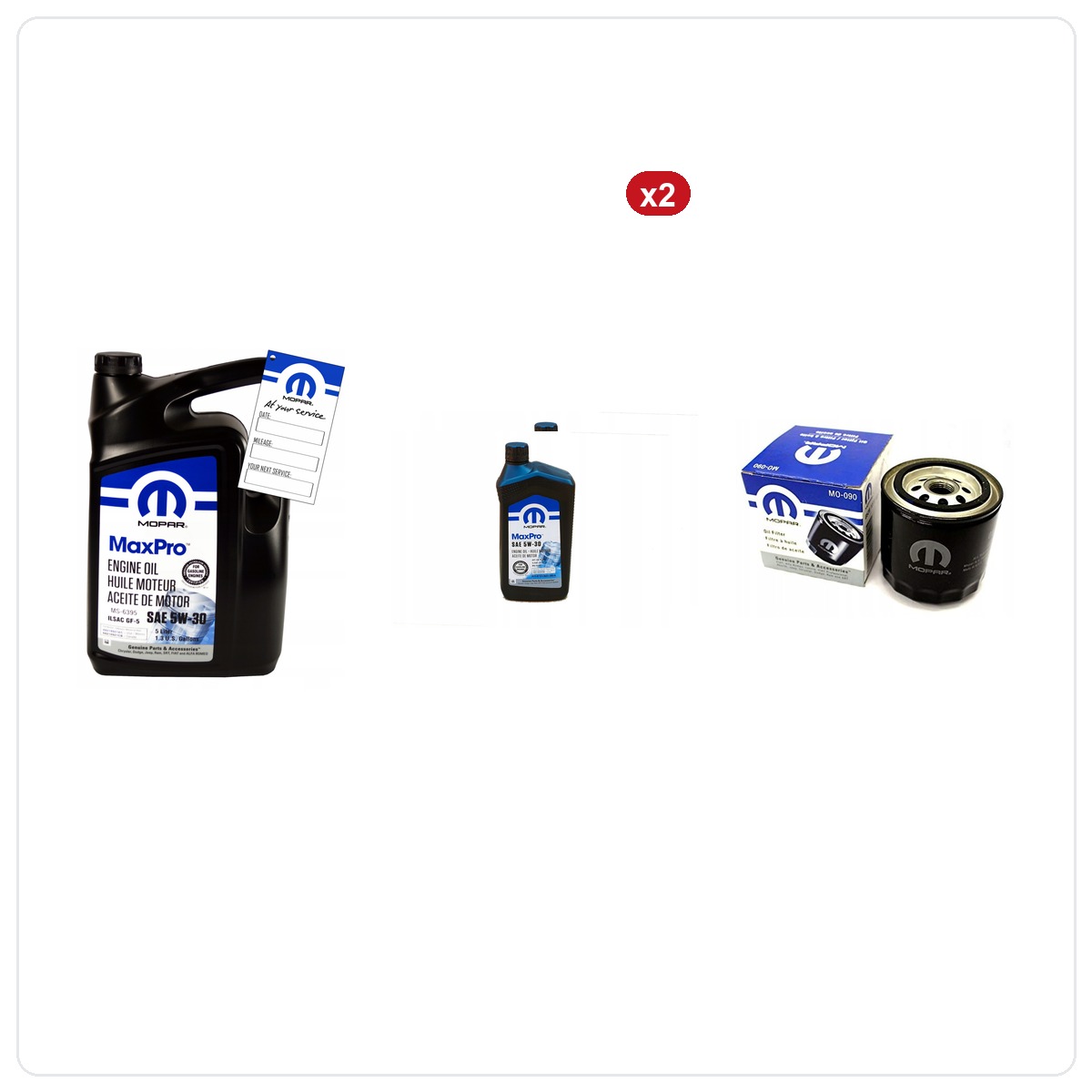 MOPAR MaxPro 5W30 7L + filtr MOPAR MO-090 Chrysler Aspen 5.7 V8 2007-2008