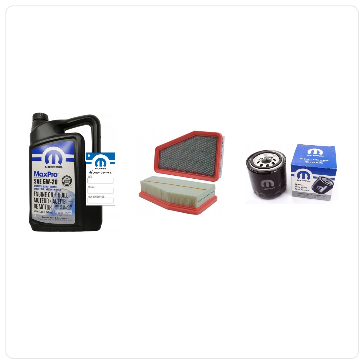 MOPAR MaxPro 5W20 5L z filtrami Jeep Cherokee 2,4 2019-2023