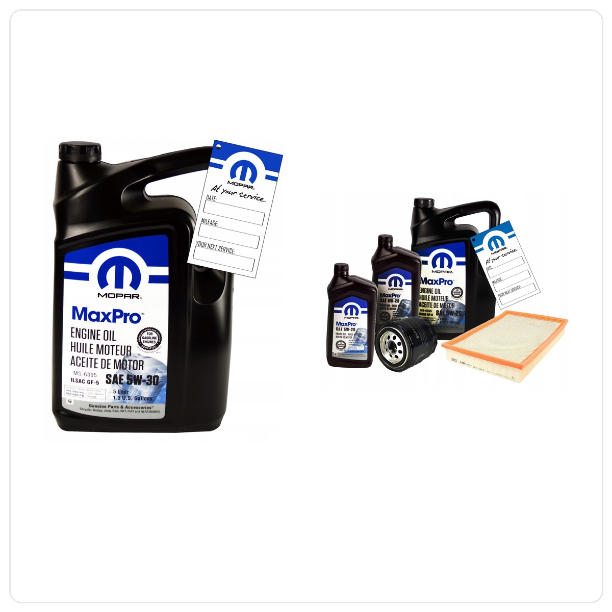 MOPAR MaxPro 5W30 5L + filter MOPAR MO-899 Chrysler 300C 3.5 V6 2008-2010