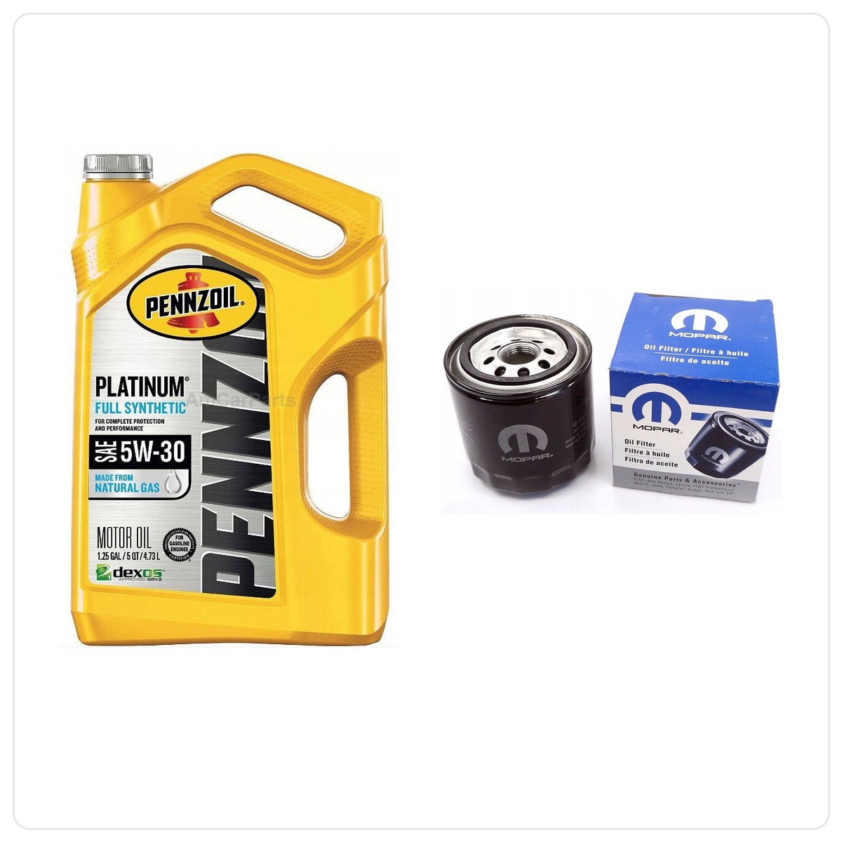 PENNZOIL Platinum 5W30 5L + Filter MOPAR MO-339 Jeep Compass 2.0 Turbo 2023-2025