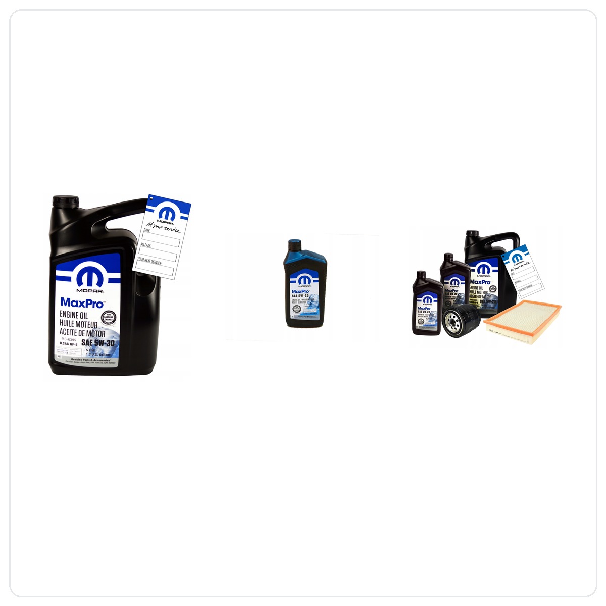 MOPAR MaxPro 5W30 6L + Filter MOPAR MO-899 Chrysler Aspen 4.7 V8 2008-2009