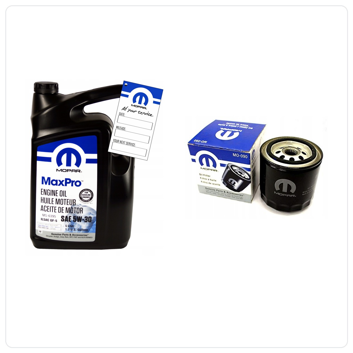 MOPAR MaxPro 5W30 5L + Filter MOPAR MO-090 Dodge Challenger 3.5 V6 2006-2008