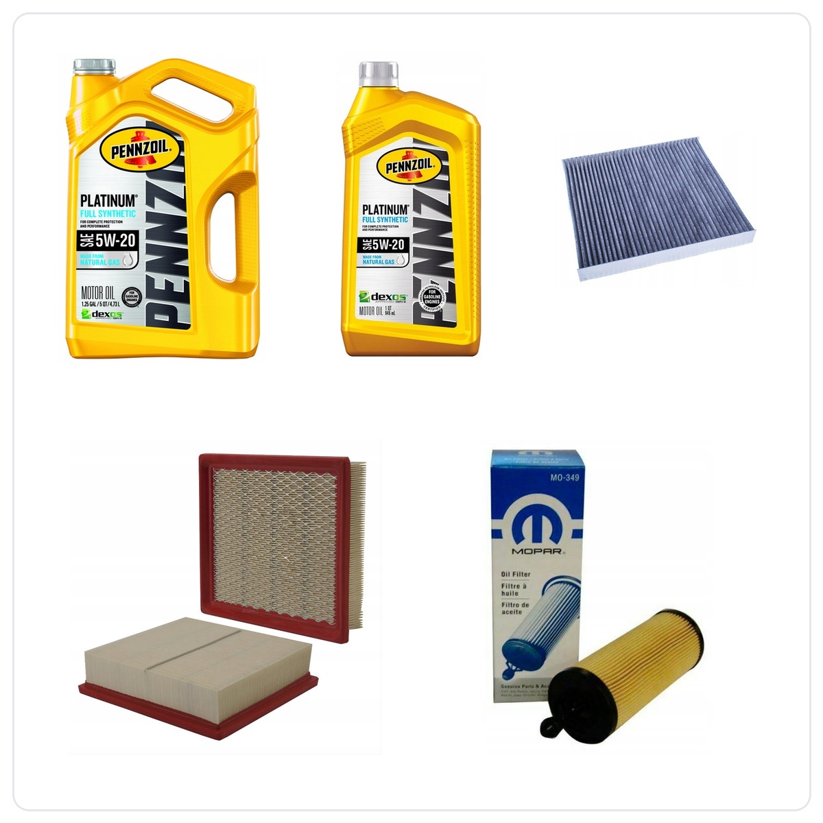 PENNZOIL 5W20 6L z filtrami Chrysler 300 3,6 V6 2014