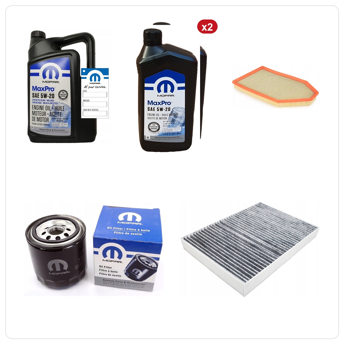 MOPAR MaxPro 5W20 7L with filters Dodge Charger 5.7 V8 2016-2025