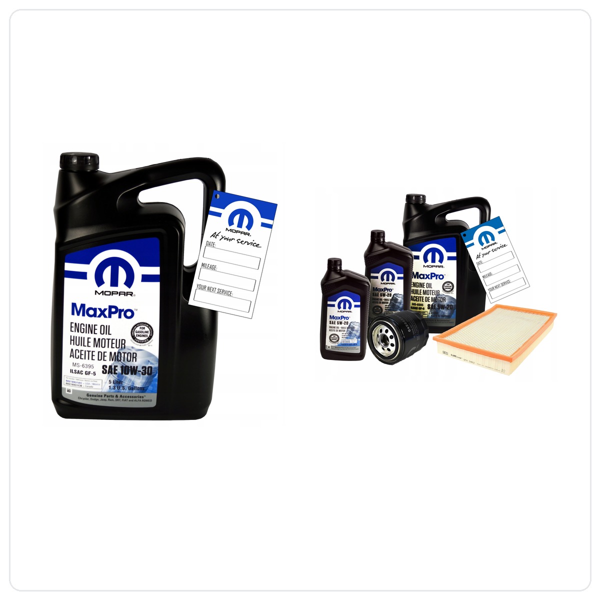 MOPAR MaxPro 10W30 5L + Filter MOPAR MO-899 Dodge Challenger 3.5 V6 2008-2010